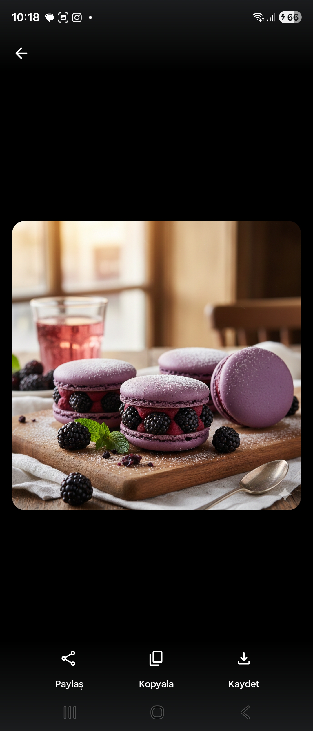 Böğürtlenli Makaron